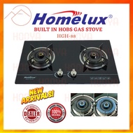 HOMELUX HGH-88 2 Burners Built-In Flexi Hob | (Flexible Hob,Gas Cooker,Gas Stove,Dapur Gas,Cooker Hob)