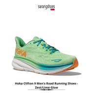 Hoka Clifton 9-heels Road Running Shoes - Zest/Lime Glow