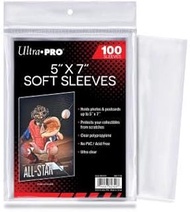Ultra Pro Card Photo Picture Soft 5 x 7 Sleeves Pack of 100 x 5 (500) 5x7