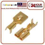 6.3MM Female Spade Crimp Terminal Brass Wire Connector
