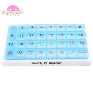 Monthly Pill Organizer 31 Compartments, 1 Per Day, 4 Week Full Month 31 Day Pill Organizer