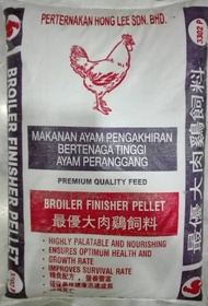 Hong Lee Premium Quality Chicken Food Feed Broiler Finisher Pellet Dedak Ayam Kasar 25kg (3302) [L]
