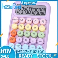 Mechanical Pushbutton Calculator, 12 Digit LCD Display, Big Buttons Easy to Press, Colorful Candy Ca