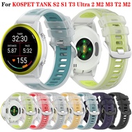 20mm 22mm Translucent Silicone Band For KOSPET TANK S2 GPS S1 T3 Ultra 2 M3 T2 M2 Sport Strap
