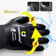 [Honour-t] 1 Pair Ultra-thin Safety Electrician Gloves 400/500V Insulated Working Gloves Nitrile Ant