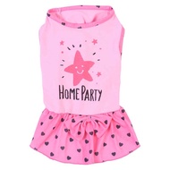 Petsin Dress-Home Party Bright Star (Pink) (Medium) (30cm)