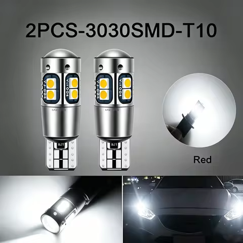 2026New NLpearl 2Pcs T10 W5W 168 921 Super Bright LED Car Interior Reading Dome Lights Auto Parking 