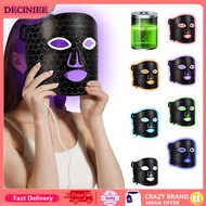 DECINIEE 7 Colors LED Mask Red Light Therapy Infrared Flexible Soft Silicone Mask Anti Aging Skin Rejuvenation Advanced Photon 110 LEDs Phototherapy Beauty Mask