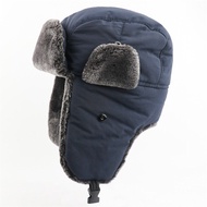 หมวกบอมเบอร์กันน้ำสำหรับฤดูหนาว,หมวกรัสเซียรัสเซียกันลมพร้อมแว่นตาหมวกนักบินแทรคเตอร์ผู้ชายผู้หญิงหมวกขนสัตว์เทียมหมวกกันหิมะ