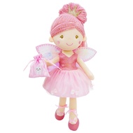 June Garden 17" Tooth Fairy Doll Anastasia - Plush Stuffed Soft Doll Girl Gift - Pink Outfit and Win