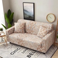 COVER SOFA 2 SEATER FREE 2 SARUNG BANTAL ( BATIK GOLD )