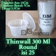 jual thinwall dm 300ml per pack food container mangkok plastik murah