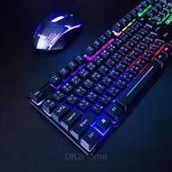 🚀ส่งเร็ว🚀 Oker Keyboard + Mouse KM-6120 คีบอร์ด ไฟทะลุตัวอักษร ชุด เม้าส์ + คีย์บอร์ด OKER6120สีดำ