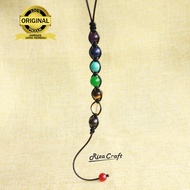 GANTUNGAN Luxury Aesthetic Car Center Mirror Hanger with 7 Chakra Chakra Chakra Crystal Stone, Origi