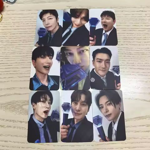 KPOP SUPER JUNIOR 9Pcs/Set 20th Anniversary Photocard High Quality Double Sides Printing LOMO Card K