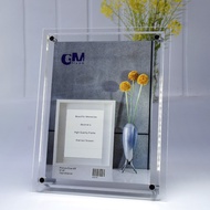 Acrylic Clear 2 Layer Frame with Bevel Edge | Photo Frame | Certificate Frame | 6R - A4