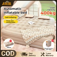 🎁Free Pillow🎁Inflatable Air Bed Automatic Pump 40/25CM Single/Double/King Air Mattress Outdoor Campi