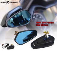 For XMAX Motorcycle Side Mirror Blue Glass Rearview Mirror Convex Lens Aluminum For YAMAHA XMAX 250 300 400 2017-2022