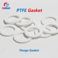 Fuwell 2Pcs PTFE Flange Flat Gasket Premium Quality Polytetrafluoroethylene Pairs Durable