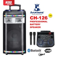 AVCROWNS CH-126 12″ Wireless Bluetooth Rechargeable Speaker