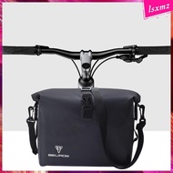 [Lsxmz] Bike Handlebar Bag Large Reflective Front Mount Waterproof Frame Bag