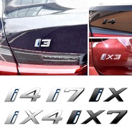 For BMW I3 I4 I7 IX IX3 IX4 IX7 Car Styling ABS Plastic Logo Auto Rear Tail Bumper Trunk Emblem Badg
