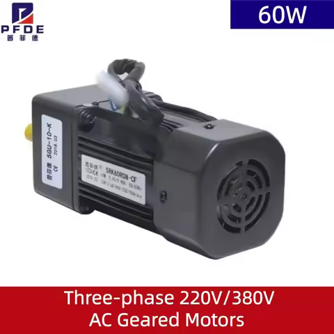60W Three-phase 220V/380V AC Geared Motors 5RK60GN Induction Small Machine 3K-500K 2.7rpm-450rpm onl