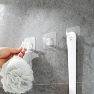 2枚 強力防水無痕掛勾 粘鉤 免打孔透明粘膠掛鉤掛勾