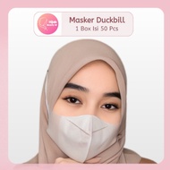 Masker Duckbil / Duckbill Garis Facemask 1 Box Isi 50 Pcs