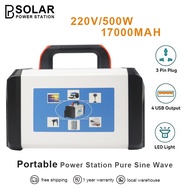 Power Solar Portable Outdoor Powerbank Solar Charger Generator Camping USB DC AC Output