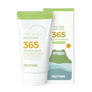 Kem chống nắng nâng tông kháng nước 365 Pretty Skin The Pure Jeju Cica 365 Mild Sun Cream