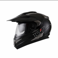 Helm KYT Enduro Supermoto matt balack Doff Solid Full face cross