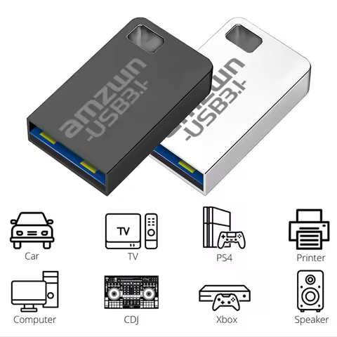AMZWN USB flash drive pendrive 16GB 32GB 64GB 128gb waterproof Metal Key pendrive Memory Stick flash
