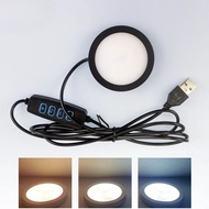 LED Dimming Spotlight USB 5V 3 Colors Change 5W 7W Under Cabinet Shelf Light Ceiling light Down Ligh
