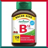 Jamieson - 高效維他命 B12 (1000 微克) 先進配方 加量裝 150 粒 素食者易缺 (參考效期: 03/2026*)