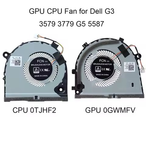 0TJHF2 0GWMFV Notebook PC Fans Cooler For Dell G3 3579 3779 G5-5587 15 5587 GPU CPU Cooling Fan CN-0