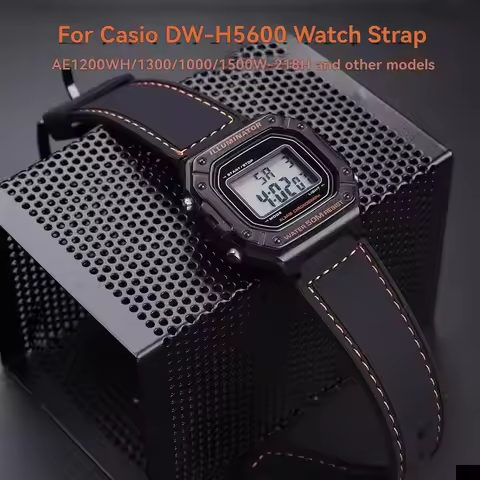 For Casio Watch DW-H5600 DW H5600 AE1200 AE1300 AE1500 W-218H Silicone Watch Strap Rubber Waterproof