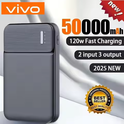 VIVO 50000mAh Power Bank 120W Fast Charging Portable External Battery Charger Quick Charging Powerba