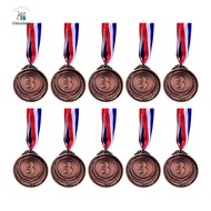 10Pcs Bronze Award Medals with Neck Ribbon Winner Medals for Sports Competitions