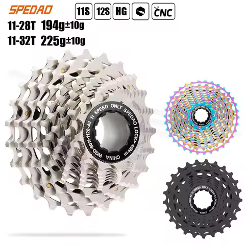 SPEDAO Road Bike Cassette 11 Speed 11-28/32T 12S 32T Bicycle Freewheel 11/12S Full CNC K7 11V HG Spr