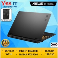 ASUS TUF Gaming F16 (FX608J-MRRV058W) | Intel i7-14650HX / 16GB D5 / 1TB SSD / 16" Inch / RTX 5060 /