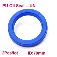 {Willie Samuel}UN Radial Shaft Seal PU Hydraulic Oil Seal Piston Shaft Piston Rod Single Lip U Cup Blue ringPack of 2 Pieces ID 70mm