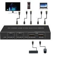 4K KVM HDMI Switch 2 port HDMI B KVM Switch HDMImoe&amp;keyboard sharing 2 PC KVM Hdmi switcher