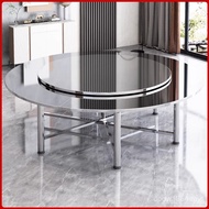 Round Table Special Outdoor Stainless Steel Household Round Table Turntable Eating 304 Dining Table 