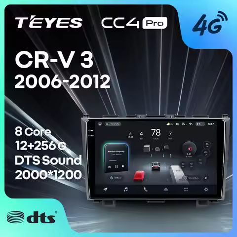 TEYES CC4 PRO For Honda CRV CR-V 3 RE 2006 - 2012 CarPlay Android Auto 2DIN Autoradio Radio Multimed