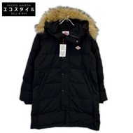 Danton DT-A0006 LAS 黑色棉混紡仿毛皮連帽絎縫羽絨服，M 號 [二手]