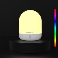 可充電小型觸控燈，4 種燈光顏色💫可調光暗/驅蚊/便攜式夜燈/小夜燈/床頭燈/露營燈/輕觸式/彩光