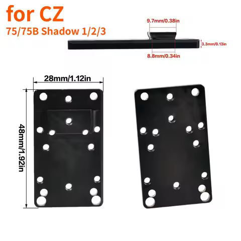 for CZ 75/75B Shadow 1/2/3 Universal Steel Mount Plate Base for Almost Red Dot Sight Mounted Hunting