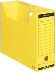 KOKUYO File Box Color cardboard with lid A4 yellow A4-LFBN-YZ
