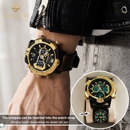 ✱❉【Official original】WISHDOIT Jam Tangan lelaki Jam tangan kalis air pelbagai fungsi Jam tangan LED Analog-Digita Jam ta